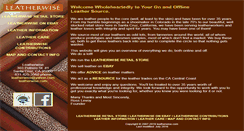 Desktop Screenshot of leatherwise.com