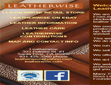Tablet Screenshot of leatherwise.com